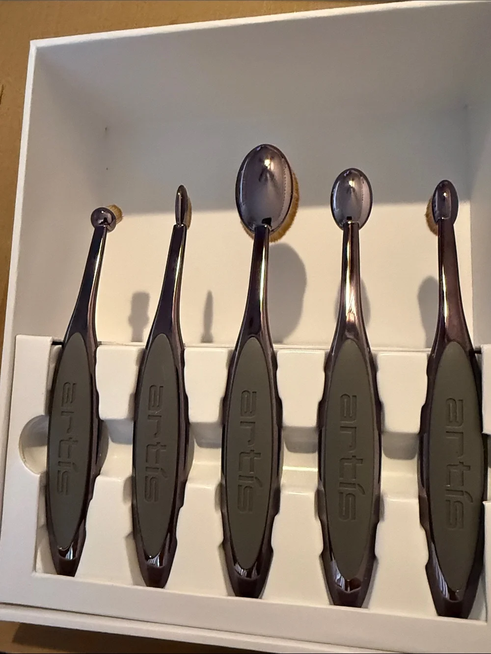artis Elite Collection Smoke Finish Brush Set - Silver